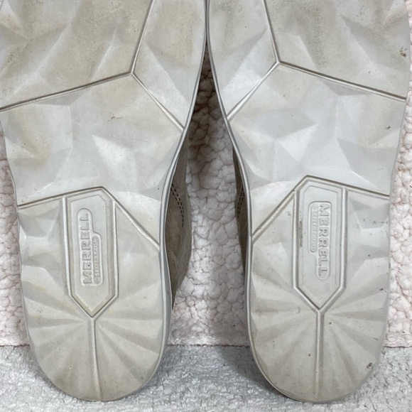 Merrell Pine Bark Leather Mid Top Beige Gray Womens Sneakers Shoes J94334 SZ 6.5 - Picture 10 of 11